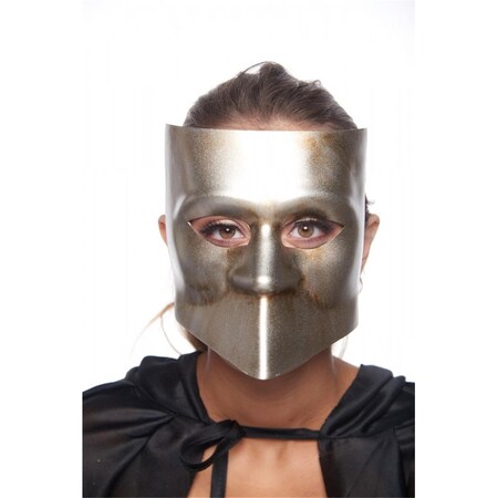 Kayso Silver Full Face Bauta Style Plastic Mask PM032SL